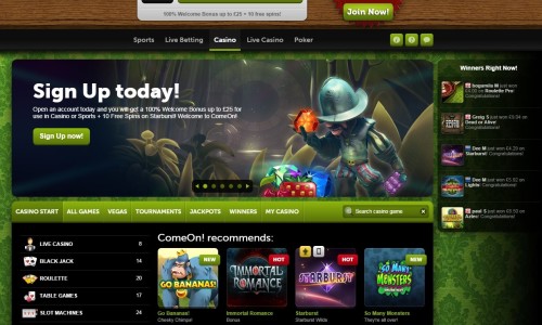ComeOn Voucher Code